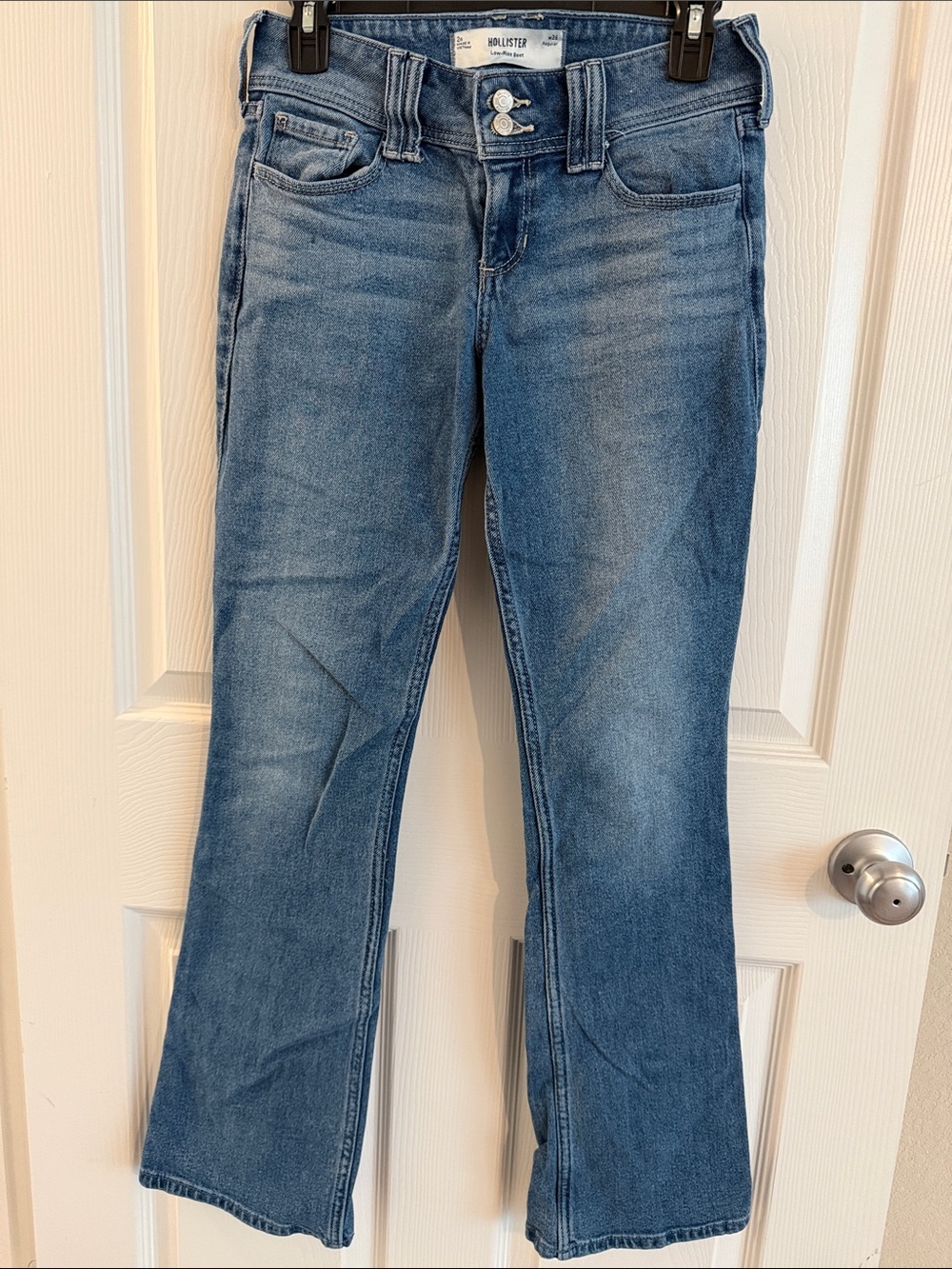 Hollister Women's Light Blue Flare Jeans